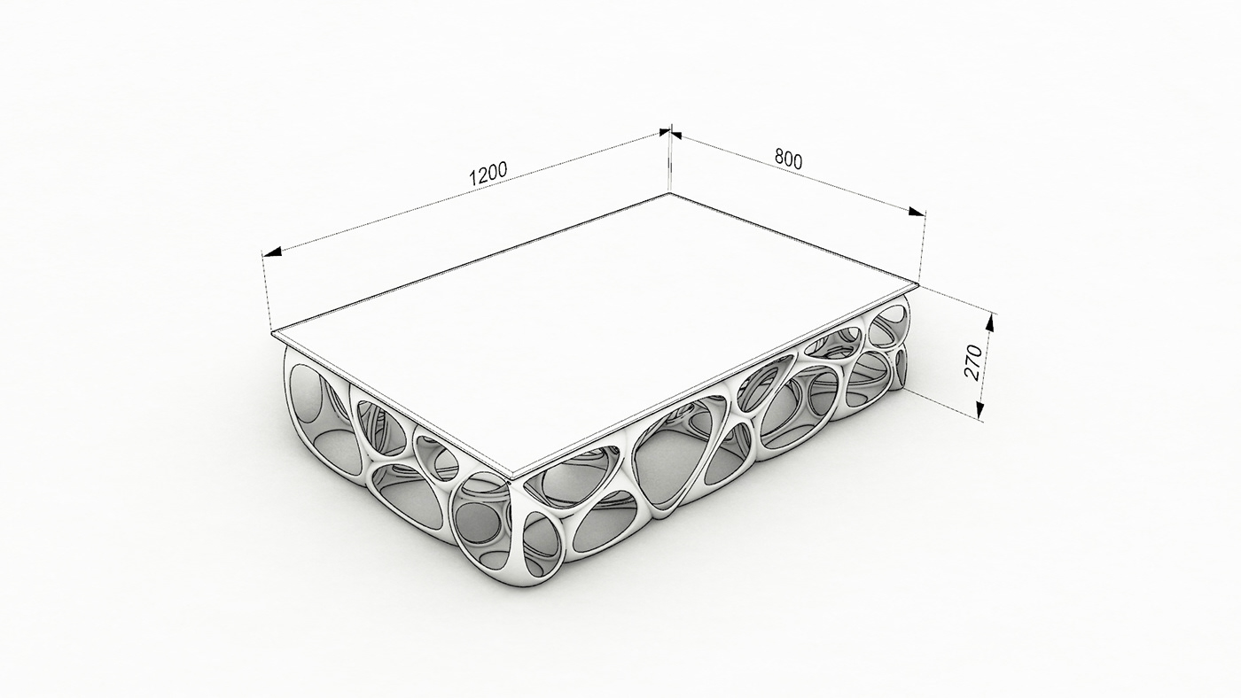 abed effat，Parametric coffee table，product design，algorithm，Robot manufacturing，Grasshopper3D，parametric，