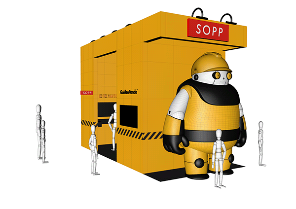 ©SOPP，product design，Golden Panda，Original character robot，Original toys，