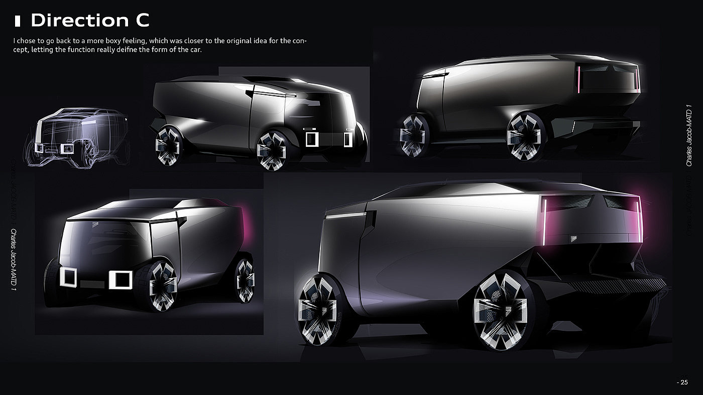 Charles Jacob，URBEX car，MATD1 project，Automobile design，Aesthetic design，