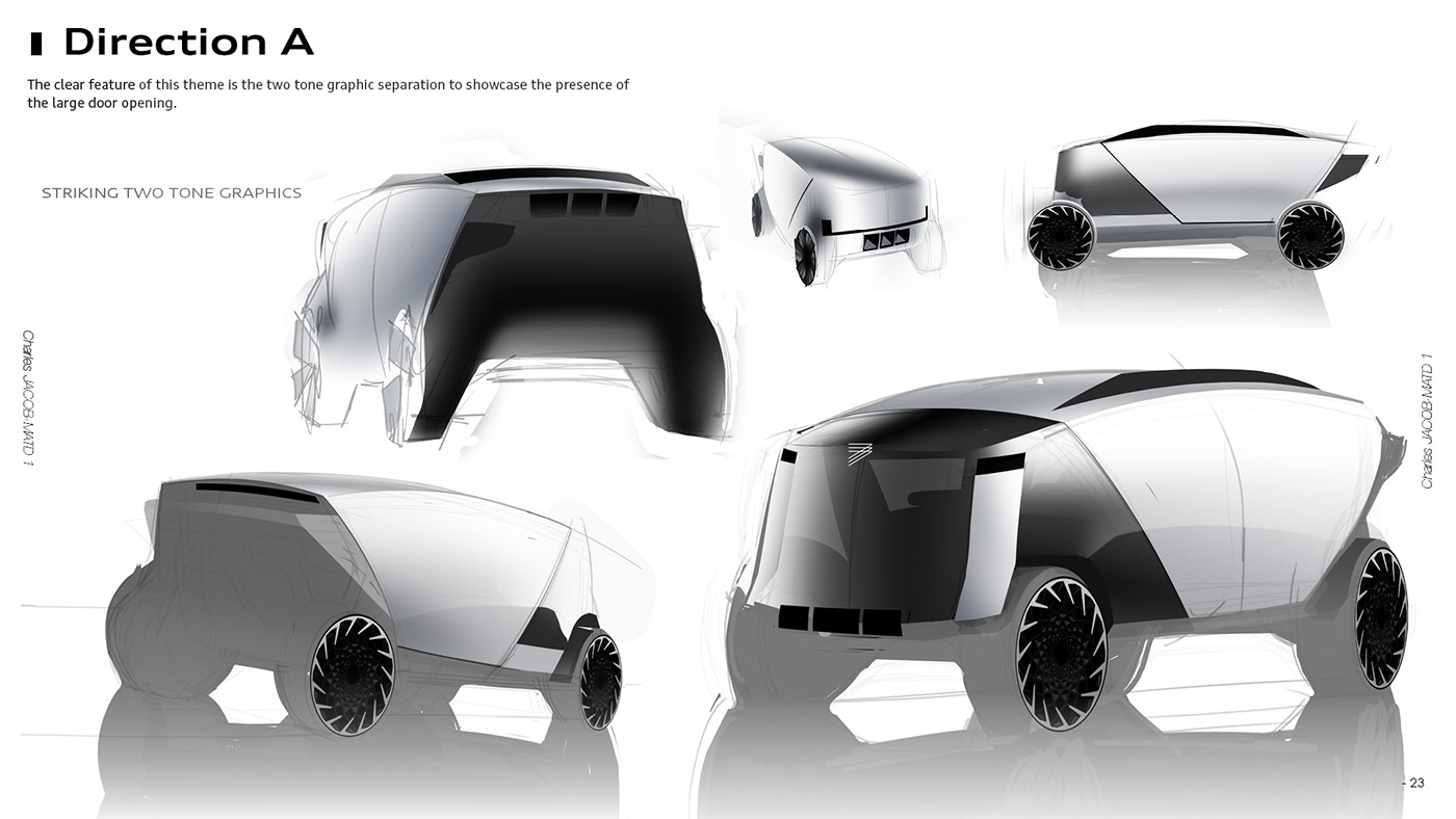Charles Jacob，URBEX car，MATD1 project，Automobile design，Aesthetic design，