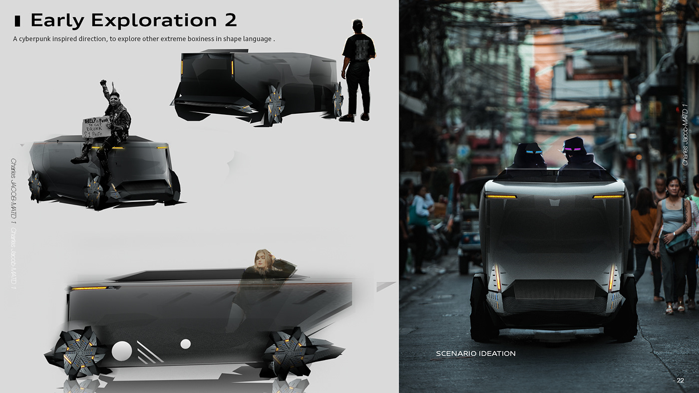 Charles Jacob，URBEX car，MATD1 project，Automobile design，Aesthetic design，