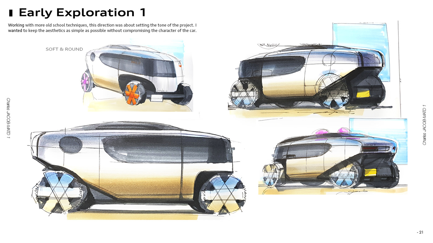 Charles Jacob，URBEX car，MATD1 project，Automobile design，Aesthetic design，