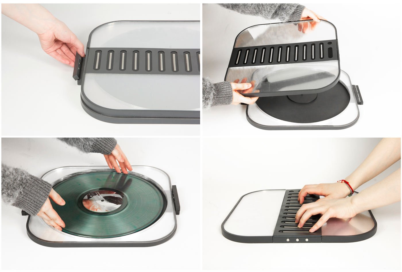 Enyang Zhu，Vinyl record packaging，LAUNCHPAD，packing design，Digital user experience，Entity product interaction，jukebox，