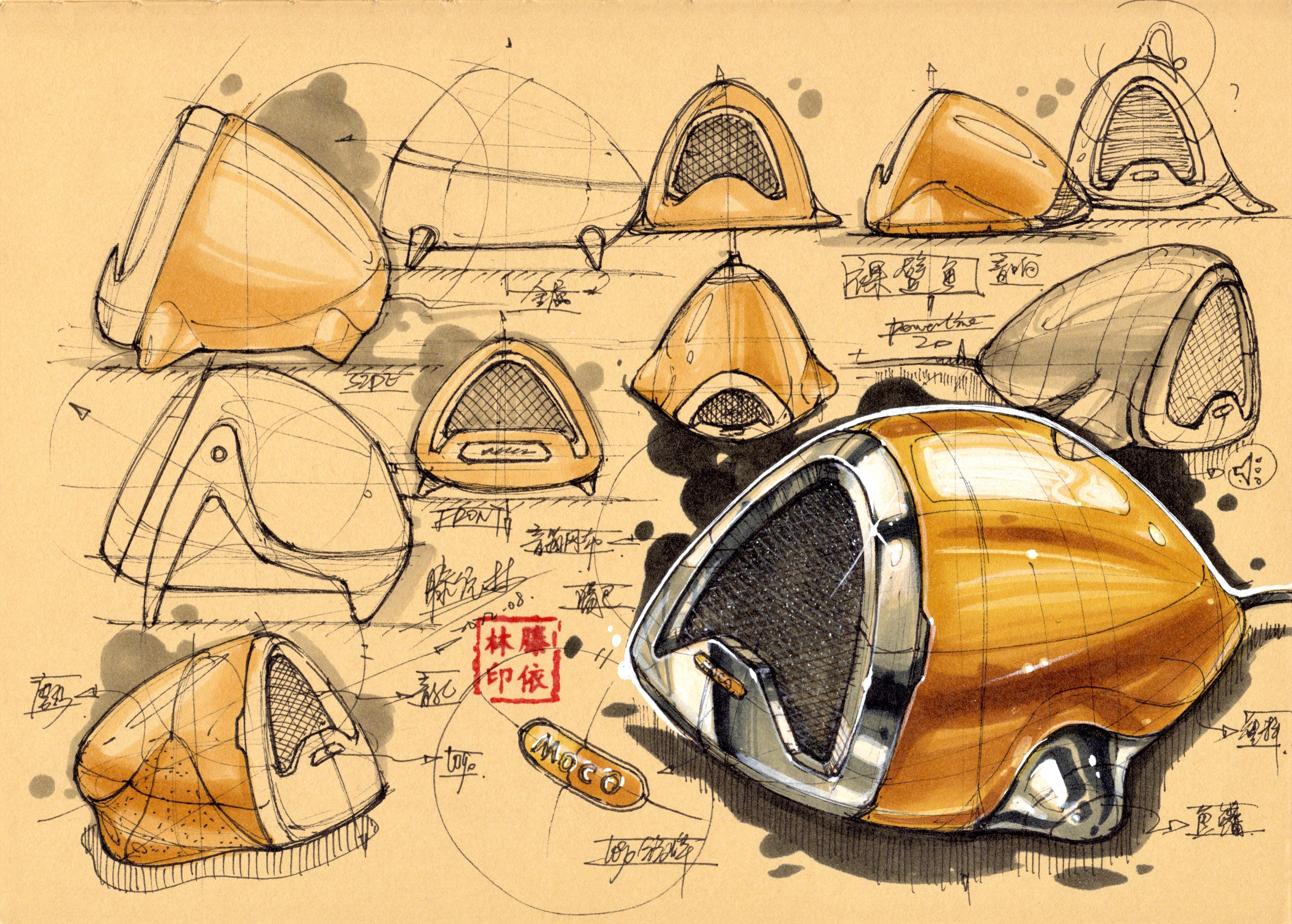 product design，industrial design，Hand drawn product design，Hand drawn industrial design，Product design postgraduate entrance examination，Postgraduate entrance examination for industrial design，Designer's Hand-painted Book，Teng Yilin hand-painted，