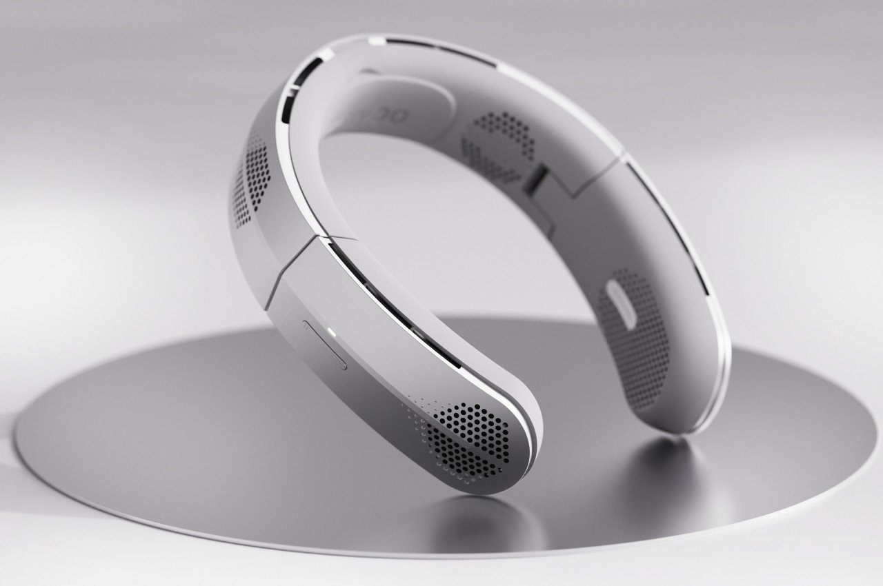 product design，Neck strap fan，Neckband Fan Vision，Cyberpunk，Futurism，