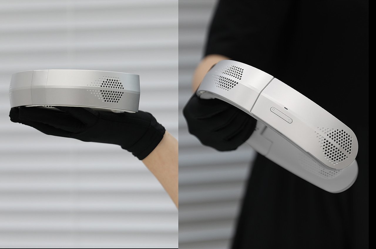 product design，Neck strap fan，Neckband Fan Vision，Cyberpunk，Futurism，