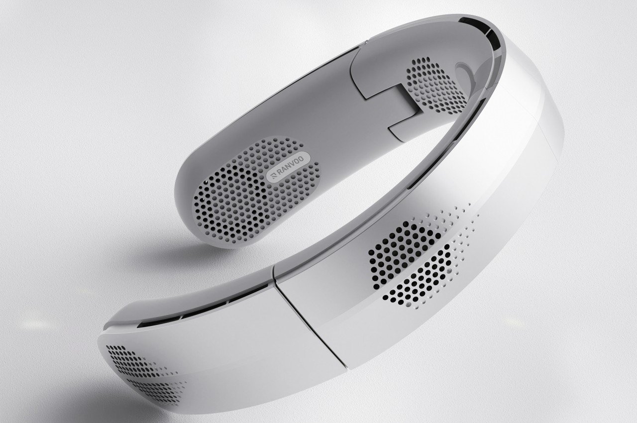 product design，Neck strap fan，Neckband Fan Vision，Cyberpunk，Futurism，