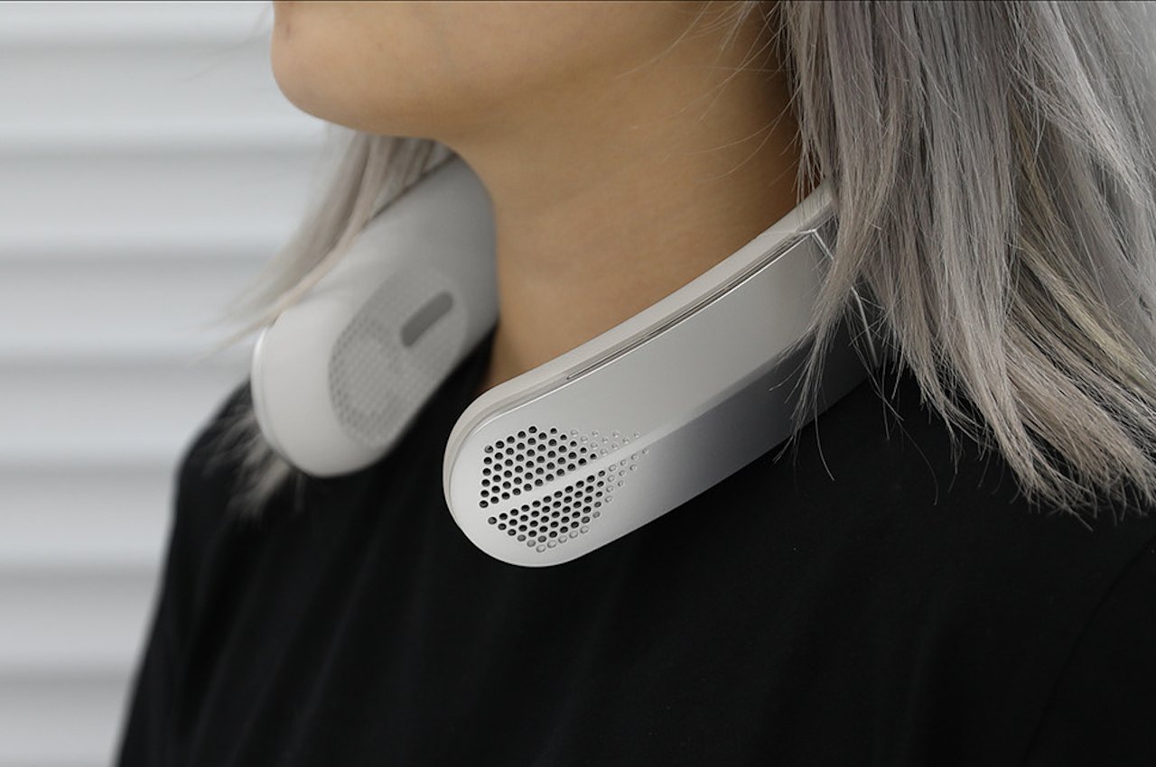 product design，Neck strap fan，Neckband Fan Vision，Cyberpunk，Futurism，