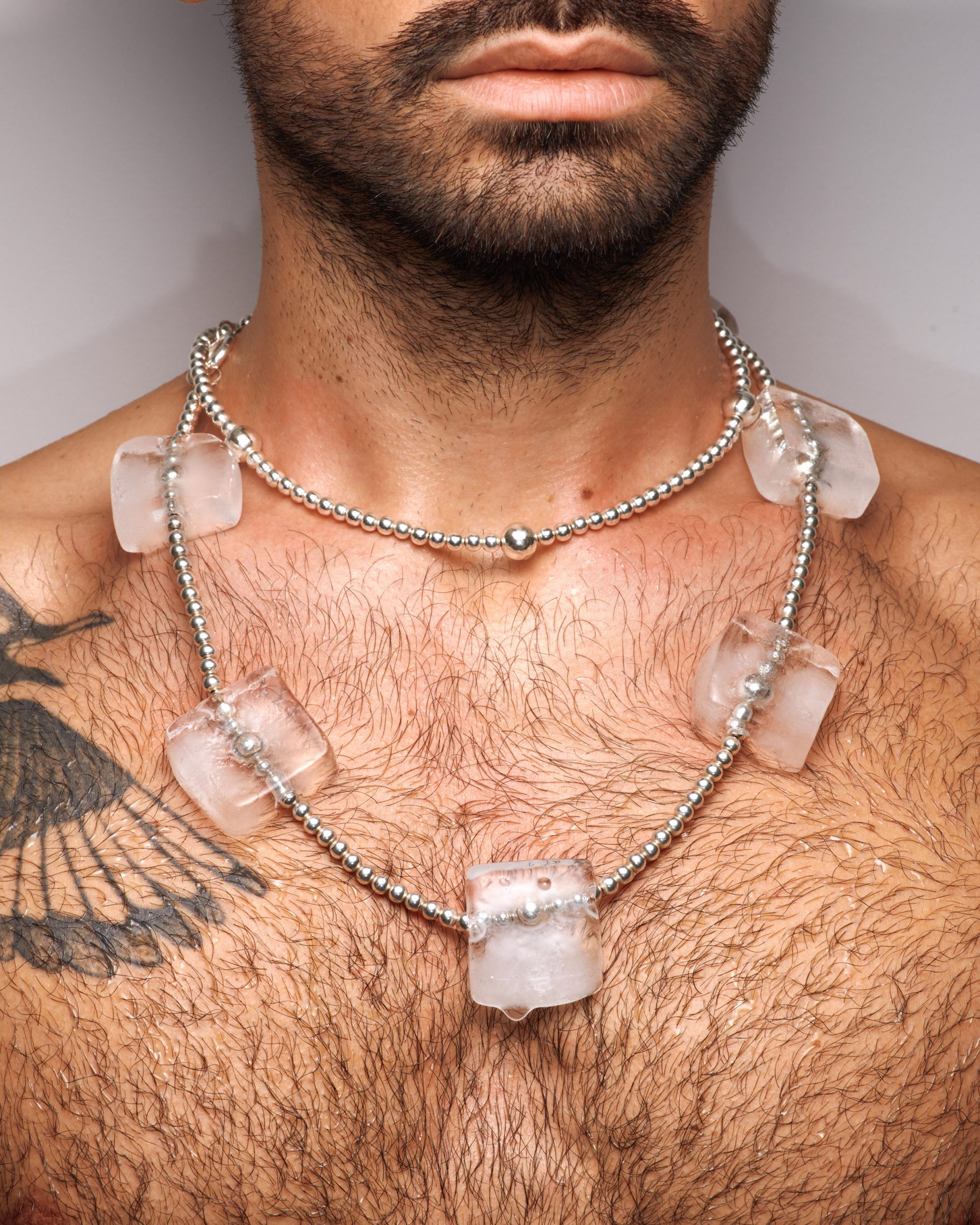 Ice Cube Necklace，product design，luxury goods，OoOoooOoooOh la l'ic，Golem，ice block，Laila El Mehelmy，