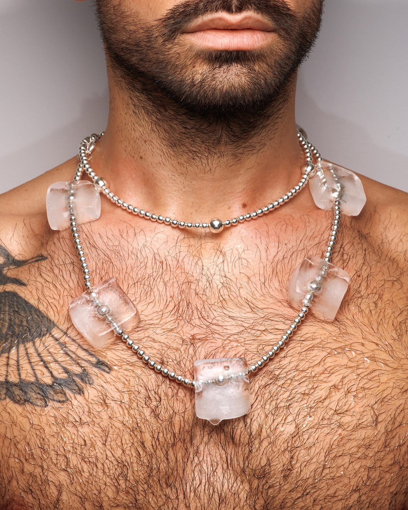 Ice Cube Necklace，product design，luxury goods，OoOoooOoooOh la l'ic，Golem，ice block，Laila El Mehelmy，