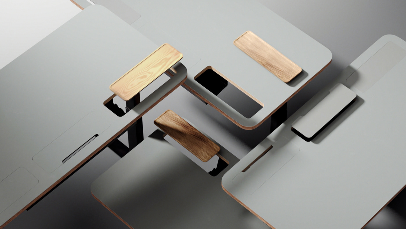 LastDesk，Søren Rose Studio，disassemble，wooden ，Minimalist design ，multi-function，