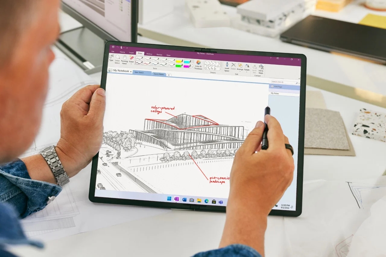 ThinkPad X1 Fold，fold，Wide range of uses，ultrathin，