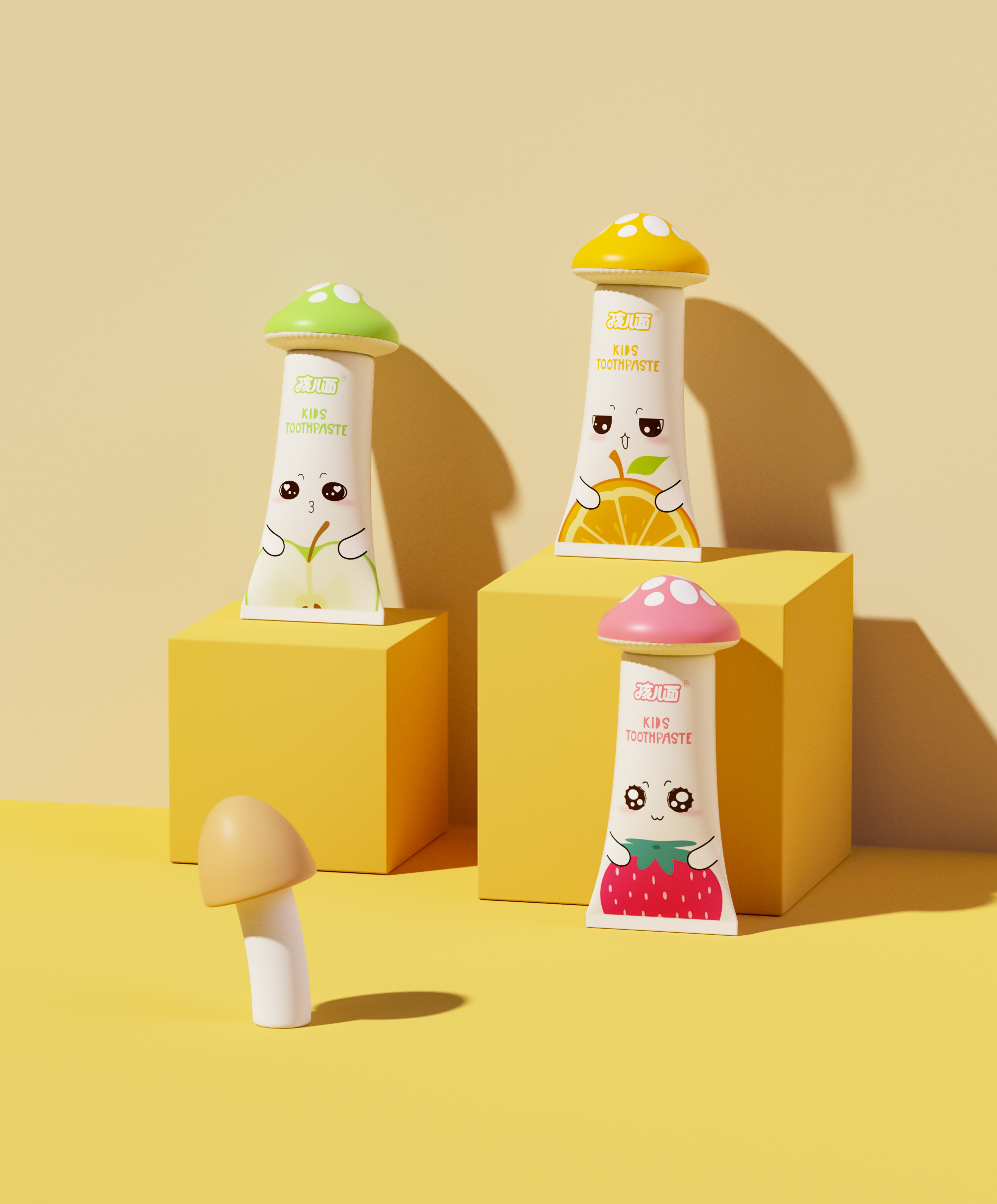 Children's skin care，Skin care packaging，Cartoon packaging，Cartoon design，Design of toiletries，Children design，Mushroom，pentawards，