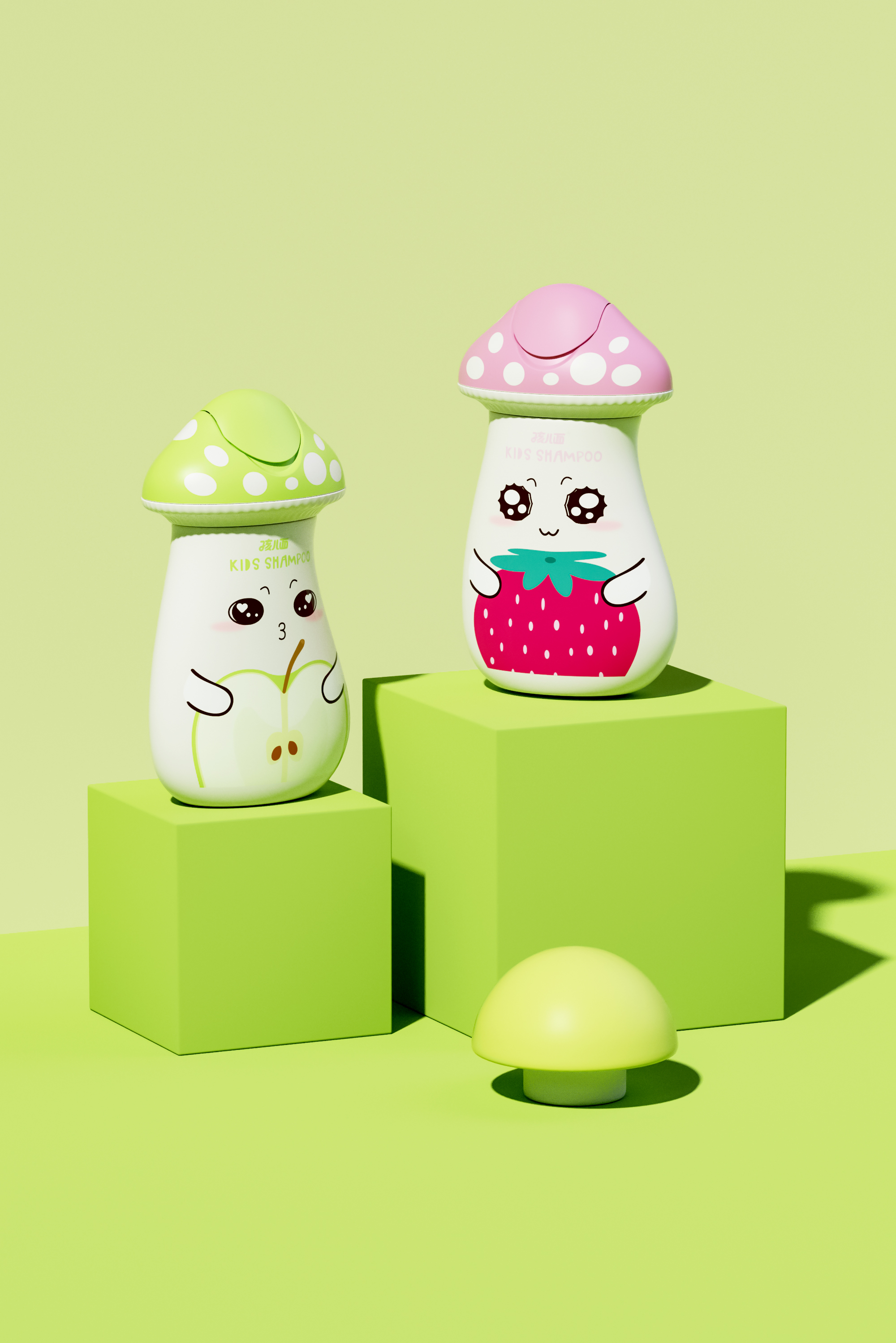 Children's skin care，Skin care packaging，Cartoon packaging，Cartoon design，Design of toiletries，Children design，Mushroom，pentawards，