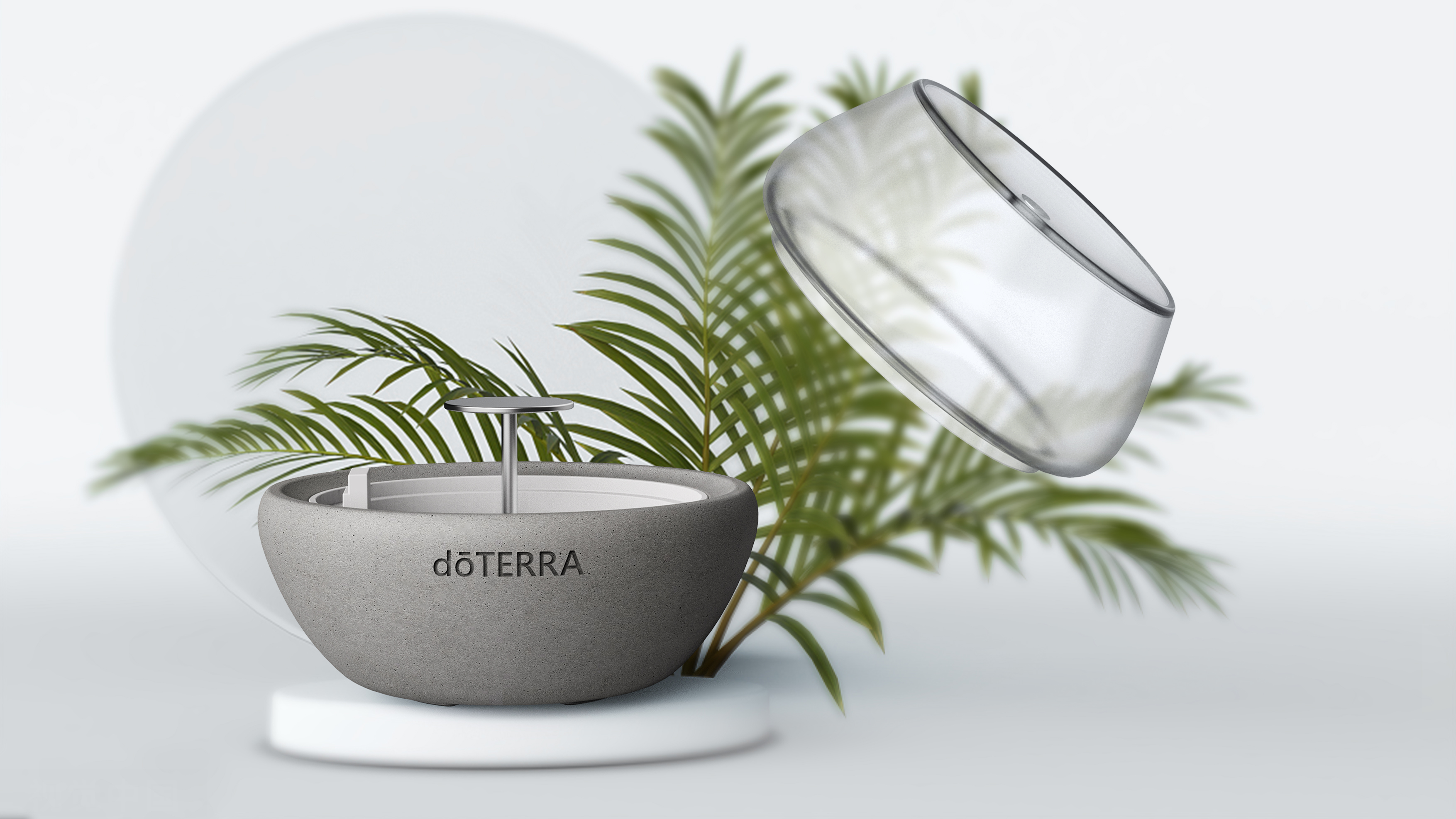 Aromatherapy machine，Nature, warmth and comfort，Cement glass，Handmade，