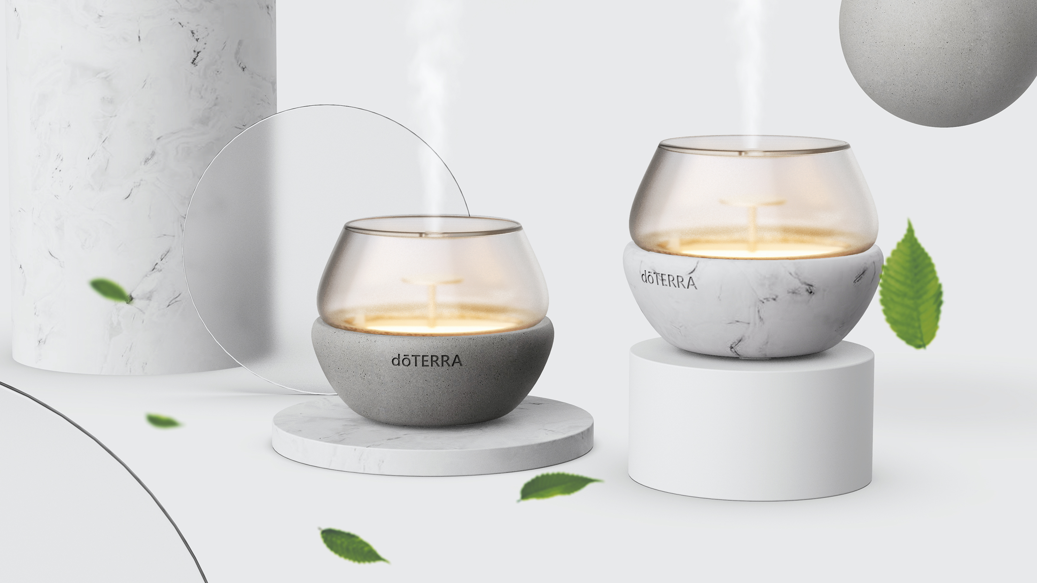 Aromatherapy machine，Nature, warmth and comfort，Cement glass，Handmade，