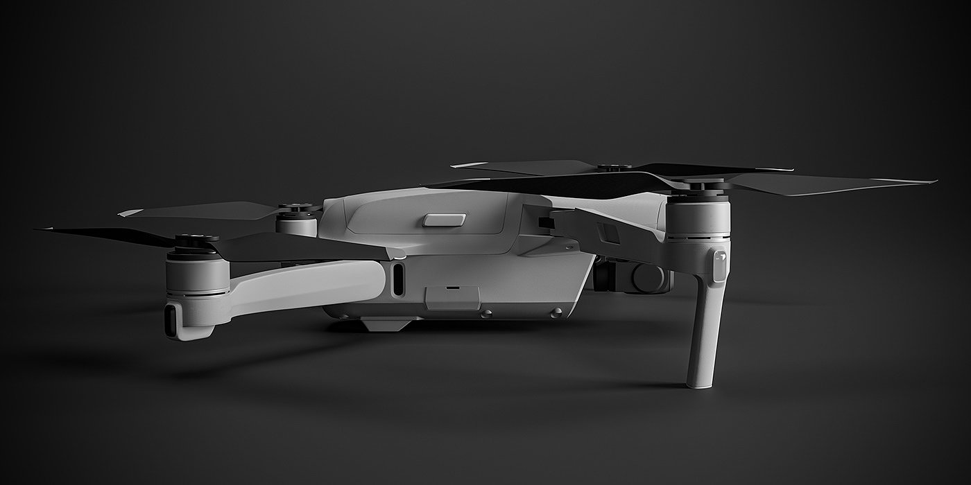 3D model，UAV，white，cgi，