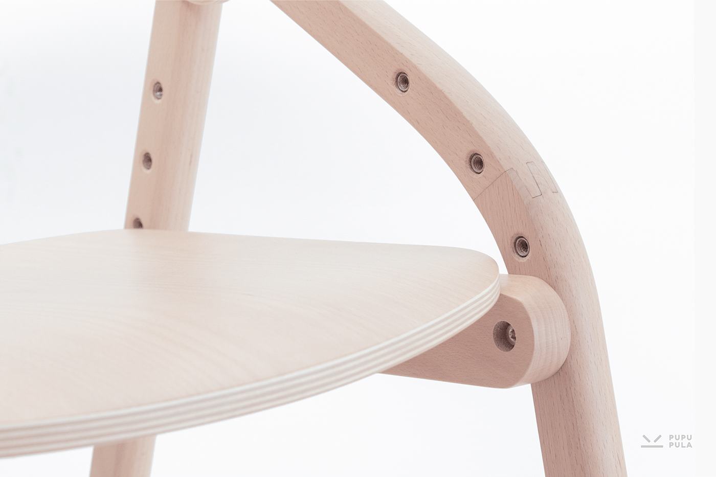 High chair，Children's section，Wooden chair，grace，fluent，