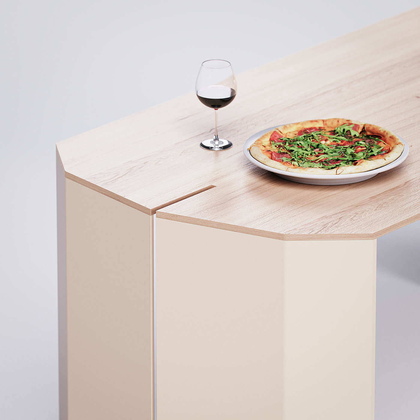 Glimpse，Dining table，Slit，Wooden table，