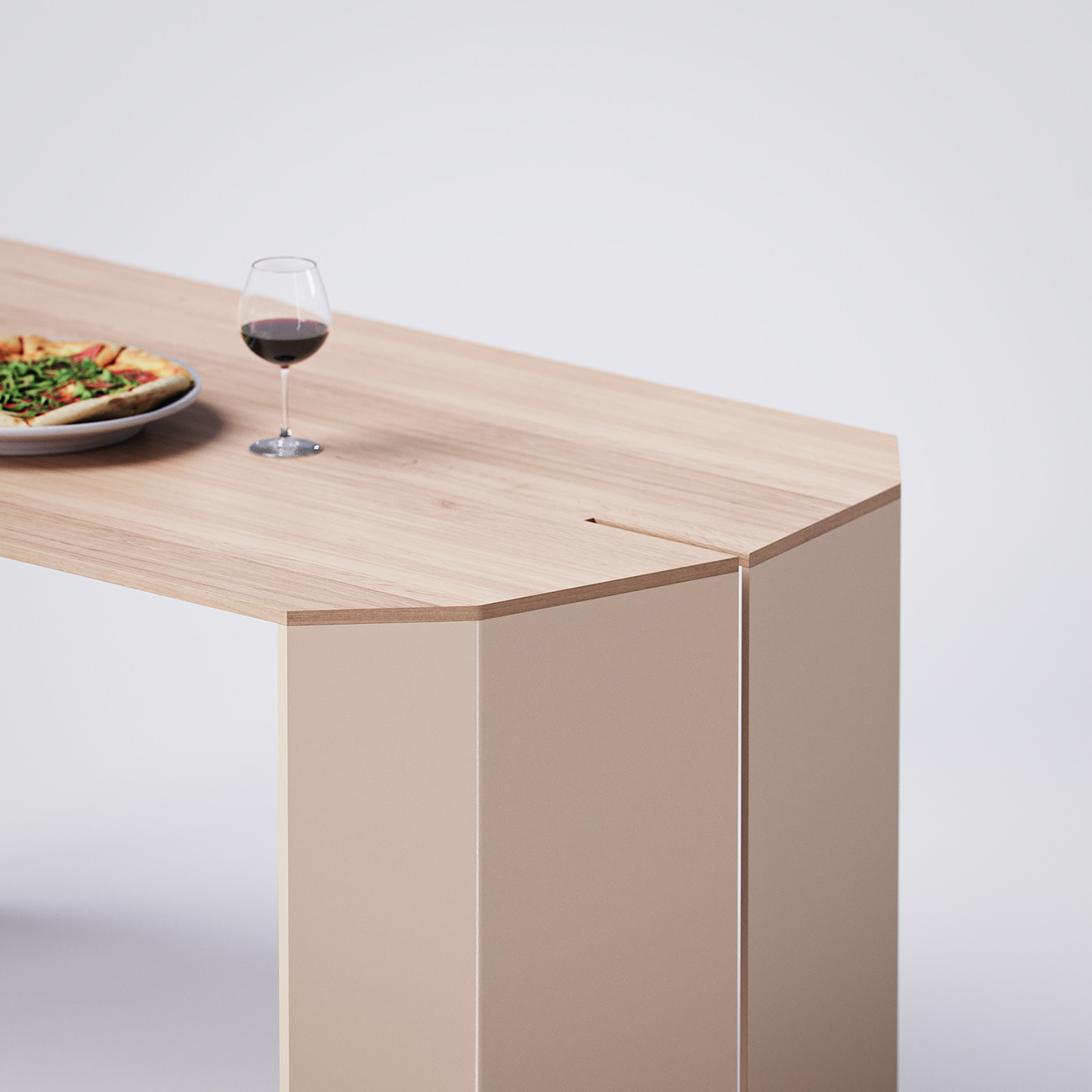 Glimpse，Dining table，Slit，Wooden table，