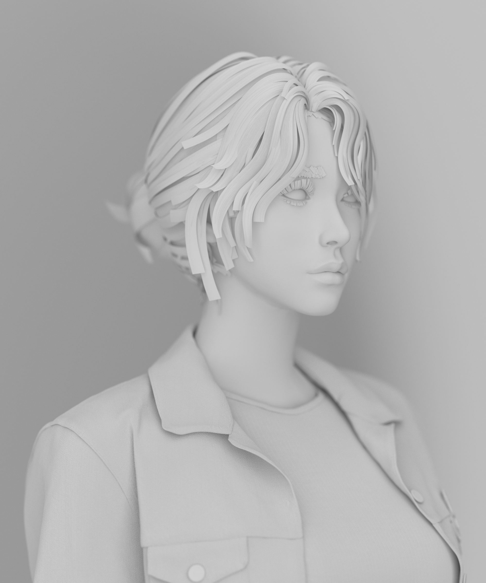 portrait，Render，scene，Dirty old，