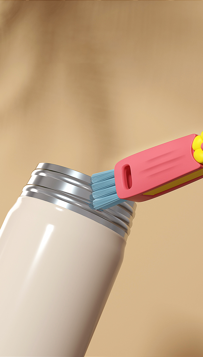 Cup lid brush，clean，brush，multi-function，