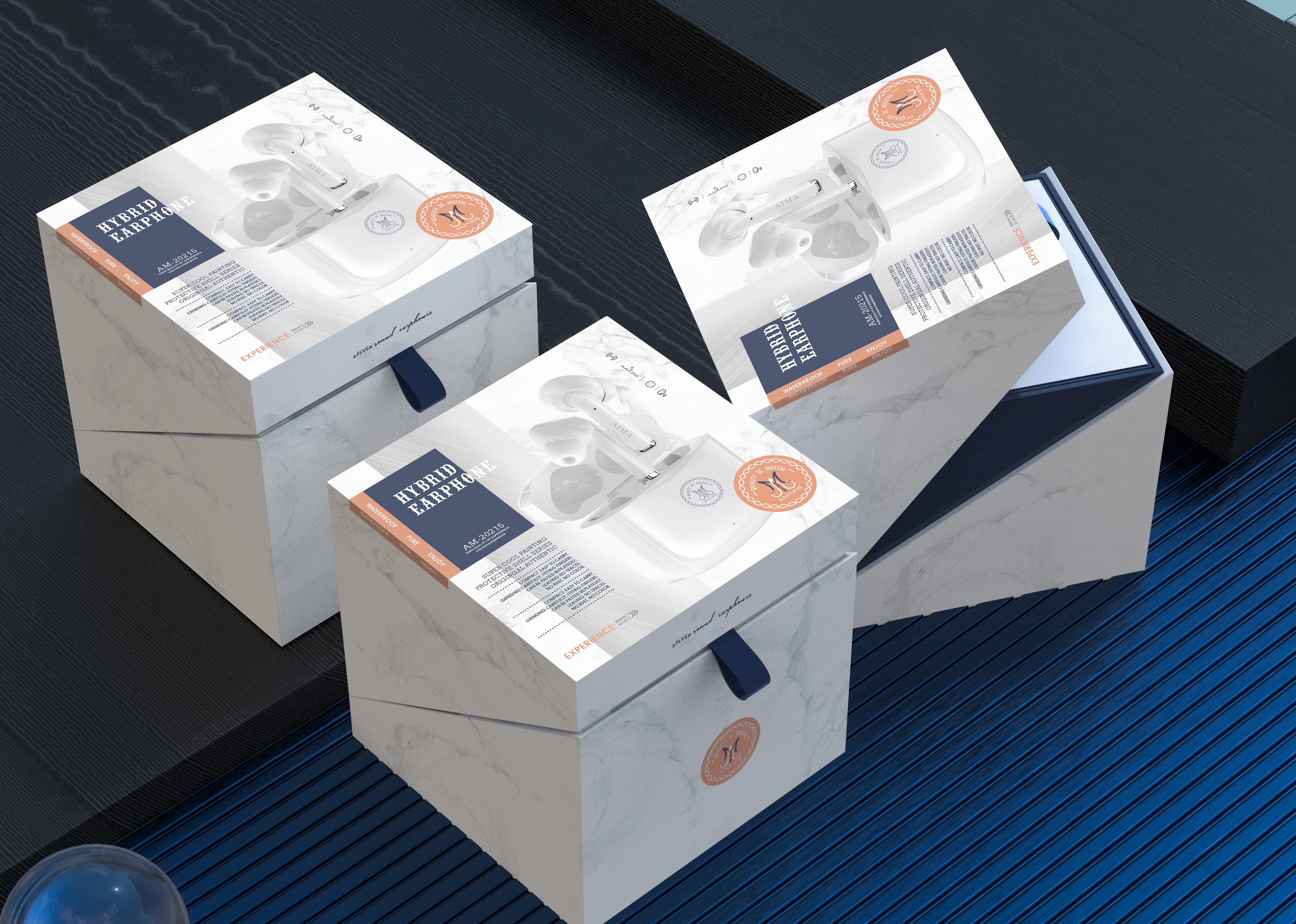 Wireless Bluetooth，Bluetooth headset，3C digital，packing design，Brand design，Digital packaging，Mobile Accessories，Accessories packaging，