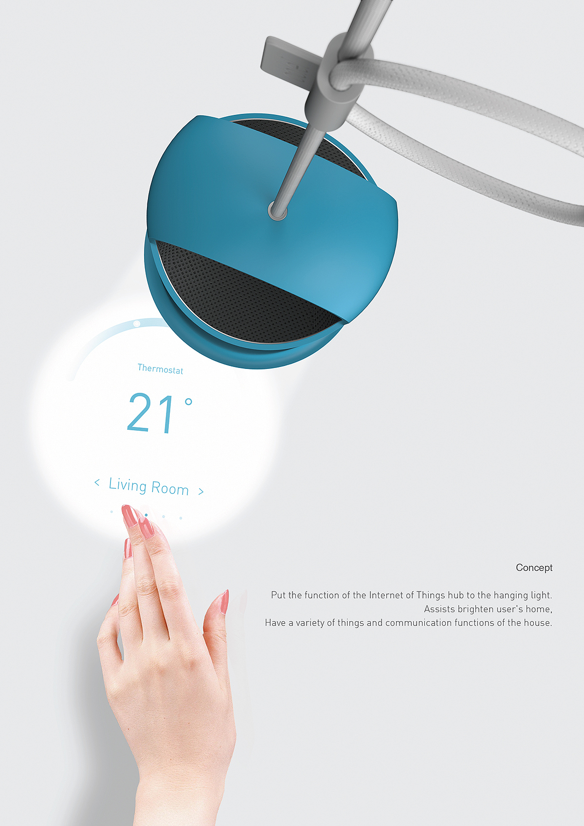 Touch ，Sense of science and technology，intelligence，lamp，