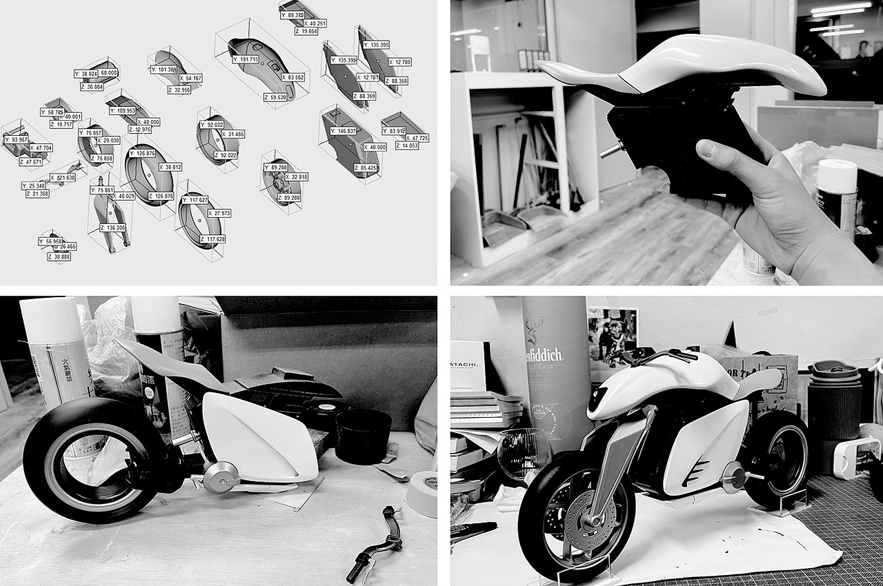 Bicycle，concept，tesla，industrial design，Futurism，