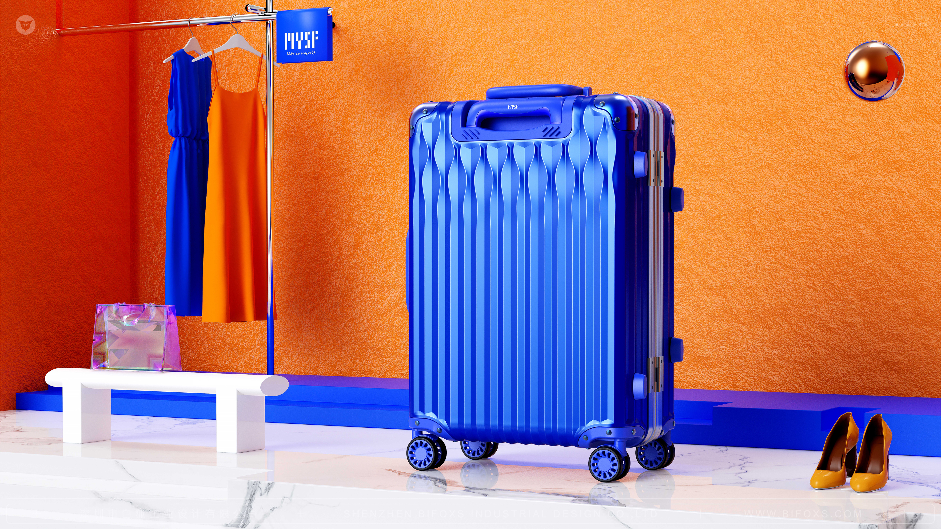 industrial design，product design，White fox design，Outdoor travel，Draw bar box，suitcase，