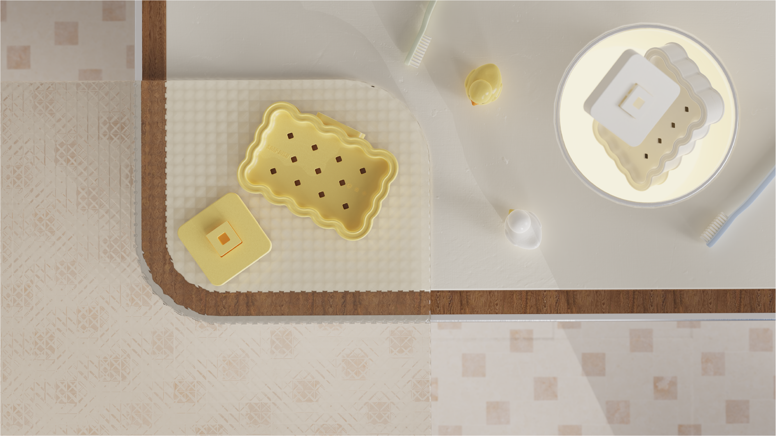 Soap，biscuit，Soap box，soap box，Milk yellow，