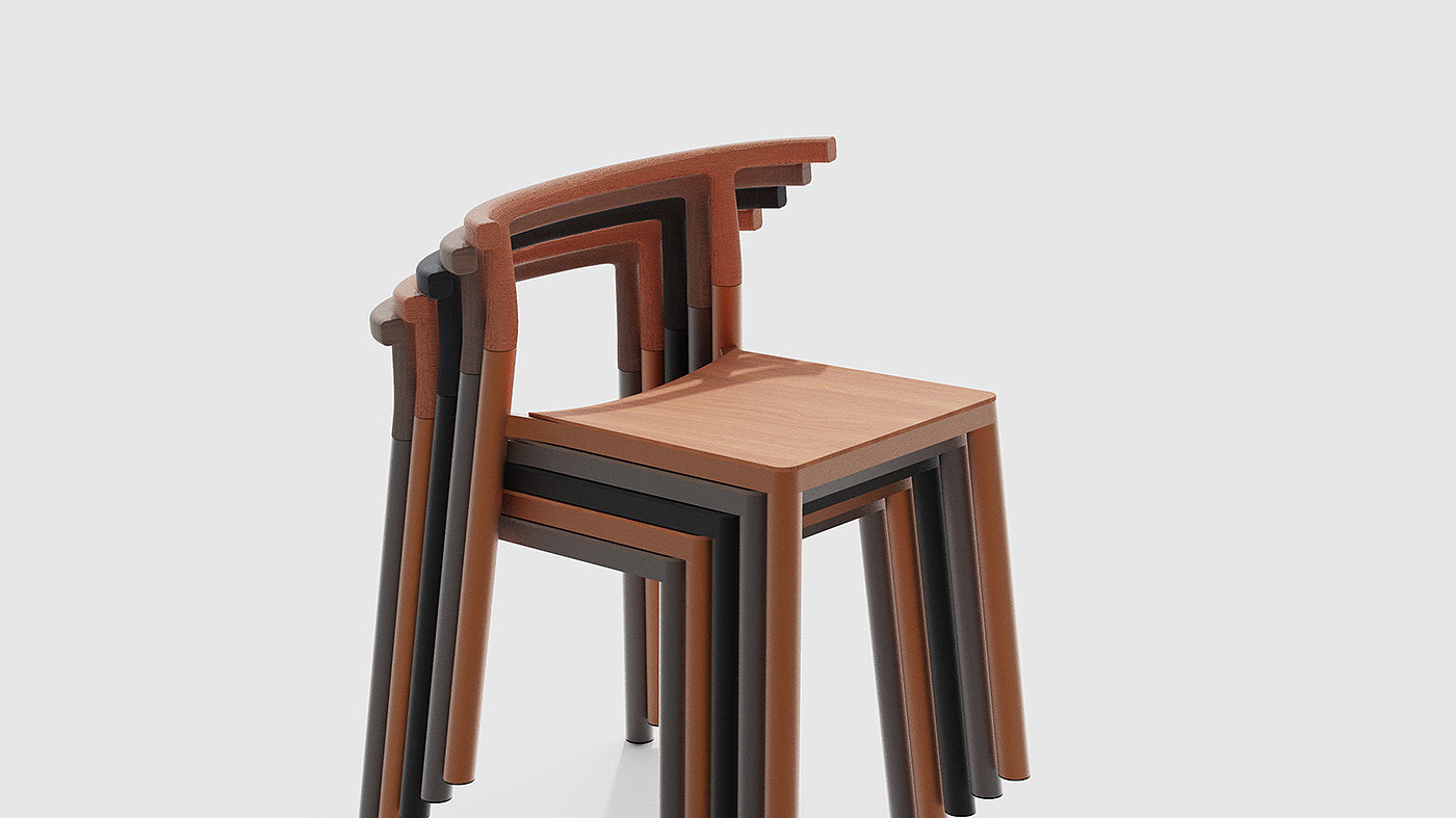 铝堆叠椅，简约，精致，椅子，