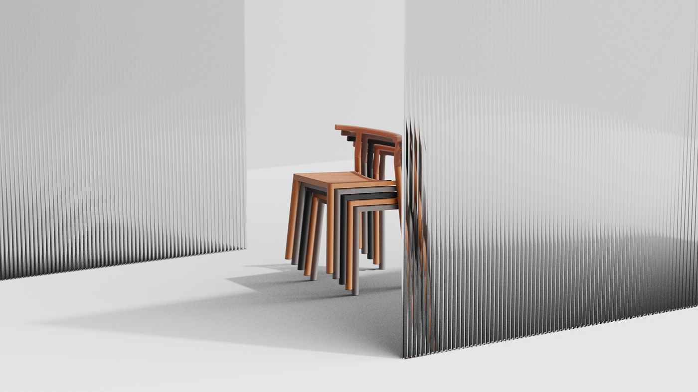 Aluminium stacked chair，Simplicity，delicate，chair，
