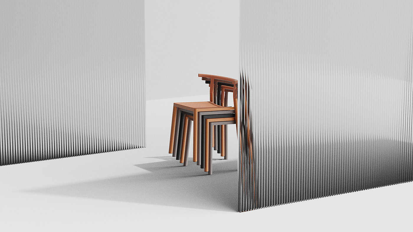 铝堆叠椅，简约，精致，椅子，