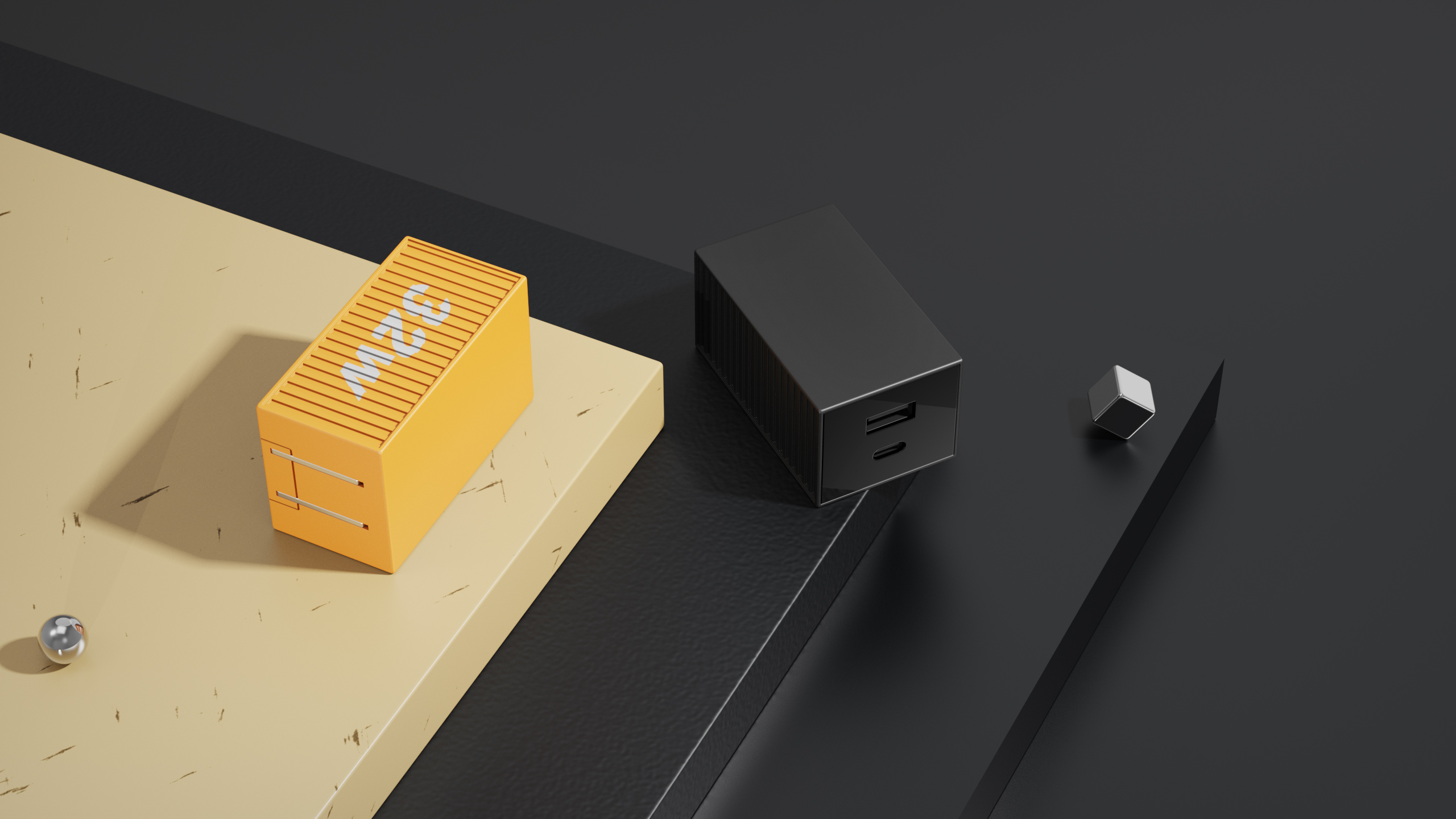 Container charger，Charger Appearance Design，Charger，product design，industrial design，Tide and cool wind，