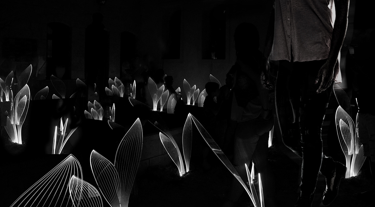 lamp，leaf，Organic element，visual effect，