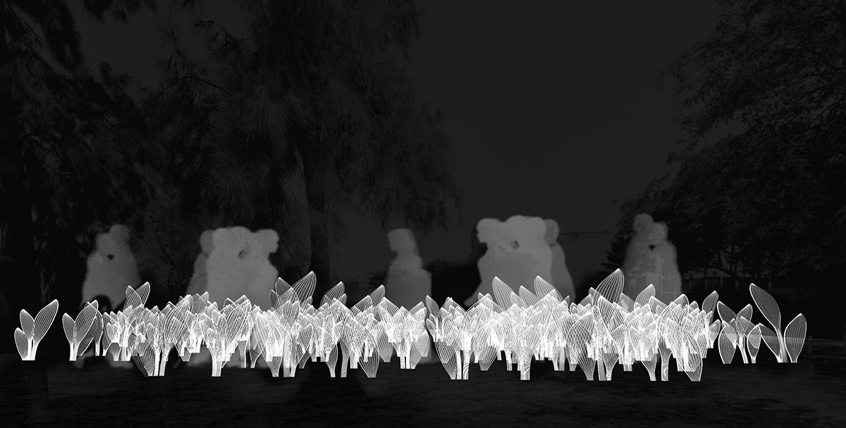 lamp，leaf，Organic element，visual effect，