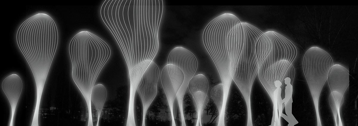 lamp，leaf，Organic element，visual effect，