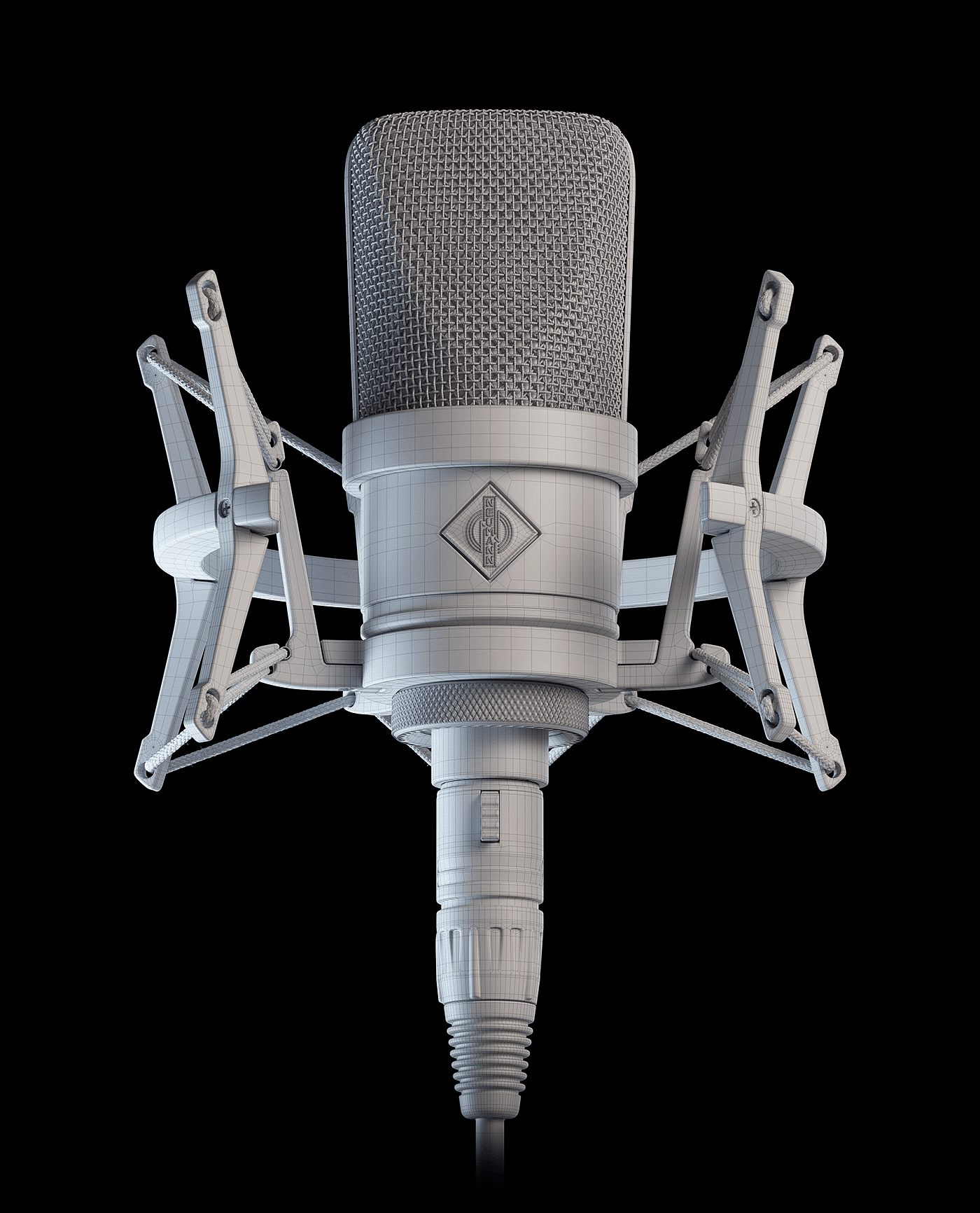 3d，Cinema 4D，visualization，Microphone，Neumann，