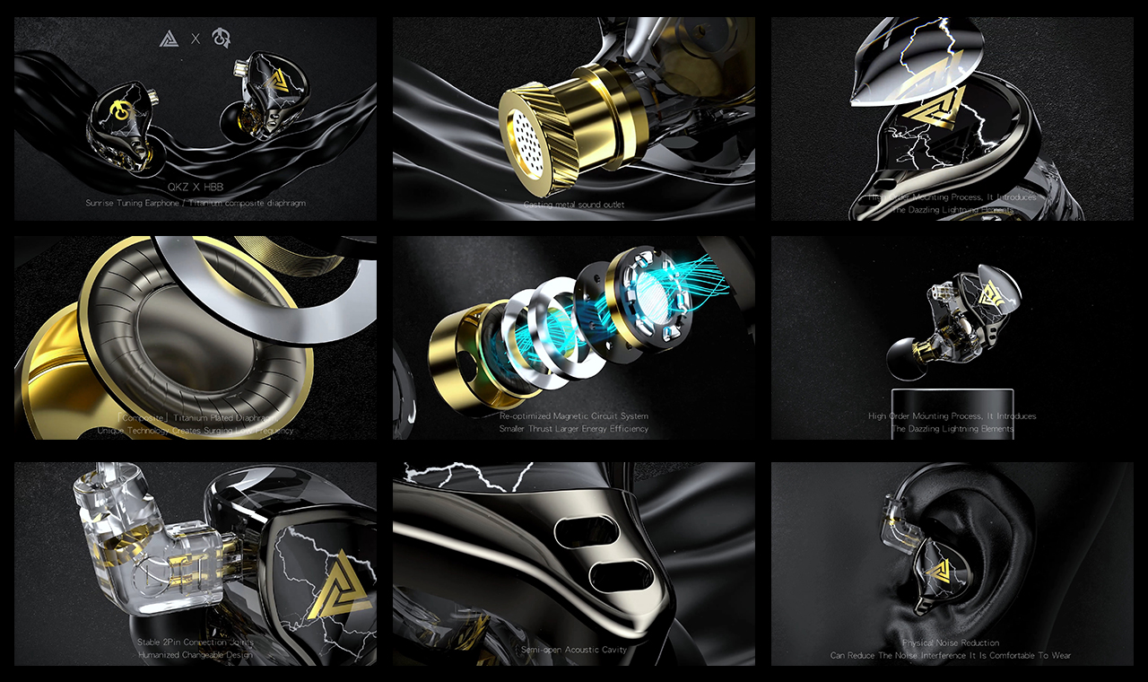 c4d，headset，hifi，Earphone line，HiFi headset，C4D animation，Render，3c，