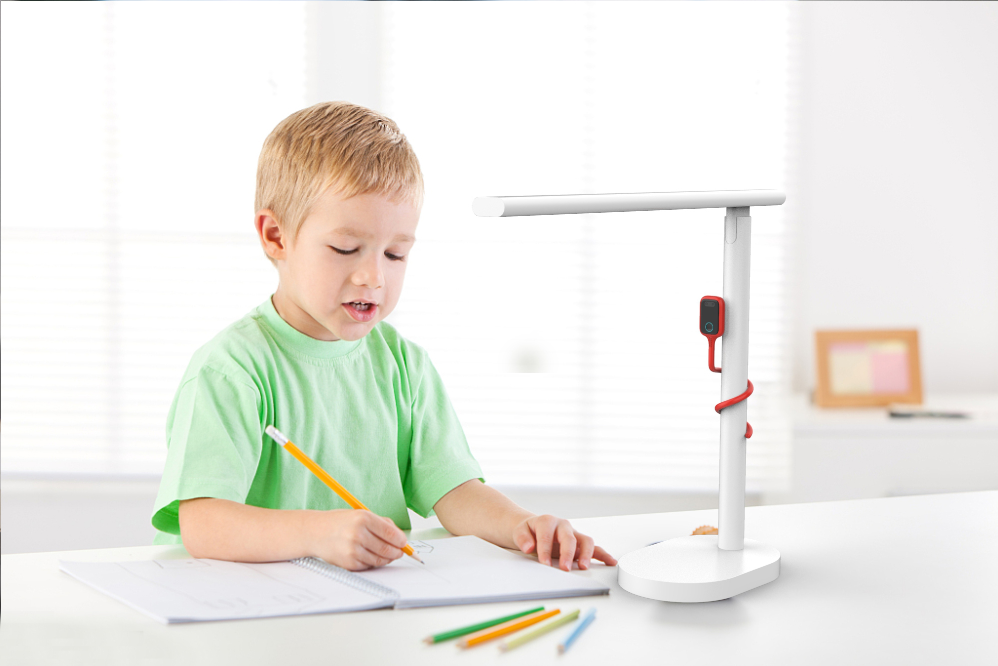 Children's sitting posture correction, light matching and reminding，Children's products，correct，Reading Supplies，Office Supplies，Portable products，Table lamp induction，