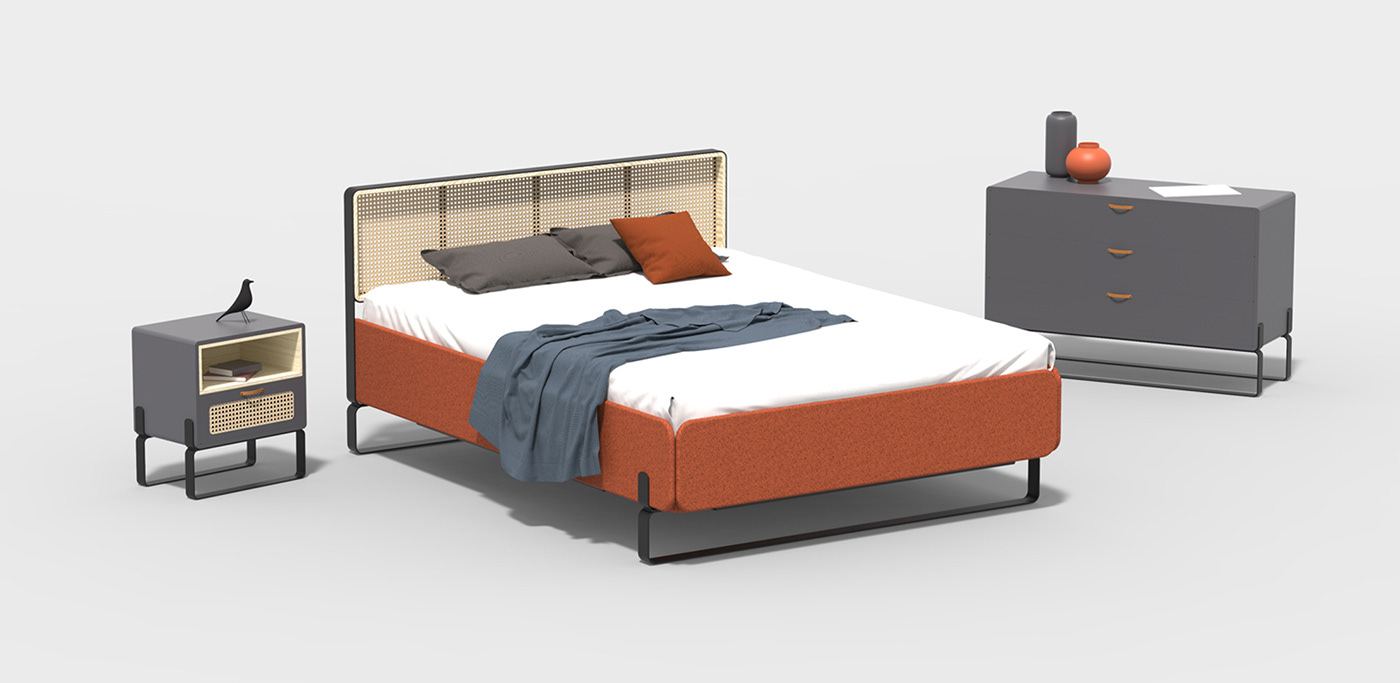 Rattan，Bed，novel，environment protection，