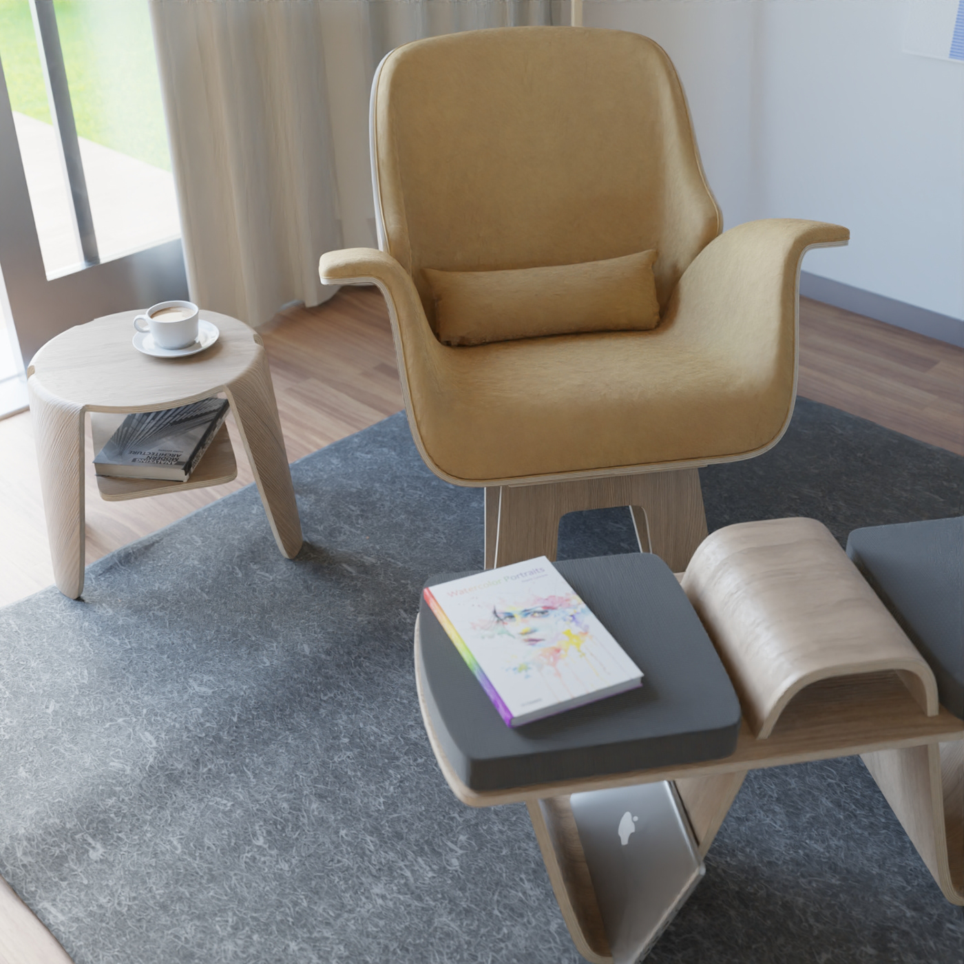 bloom，bench，Side table，environment protection，