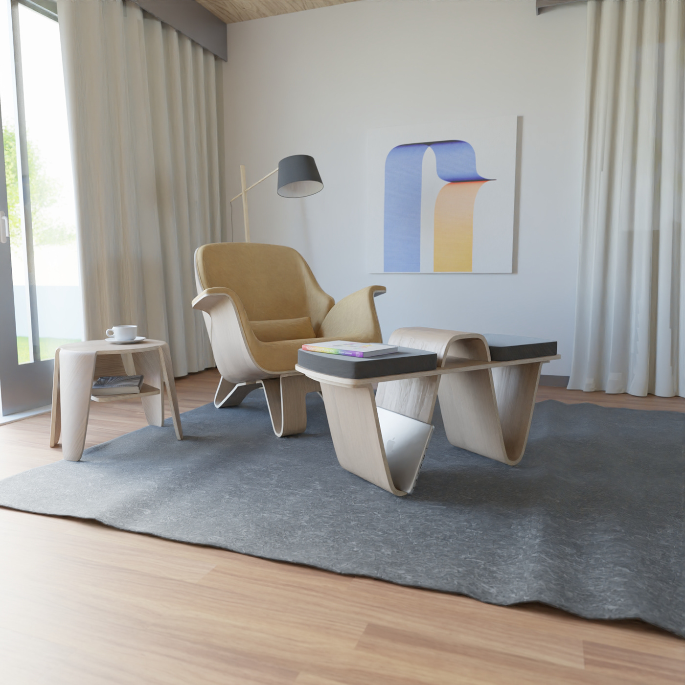 bloom，bench，Side table，environment protection，