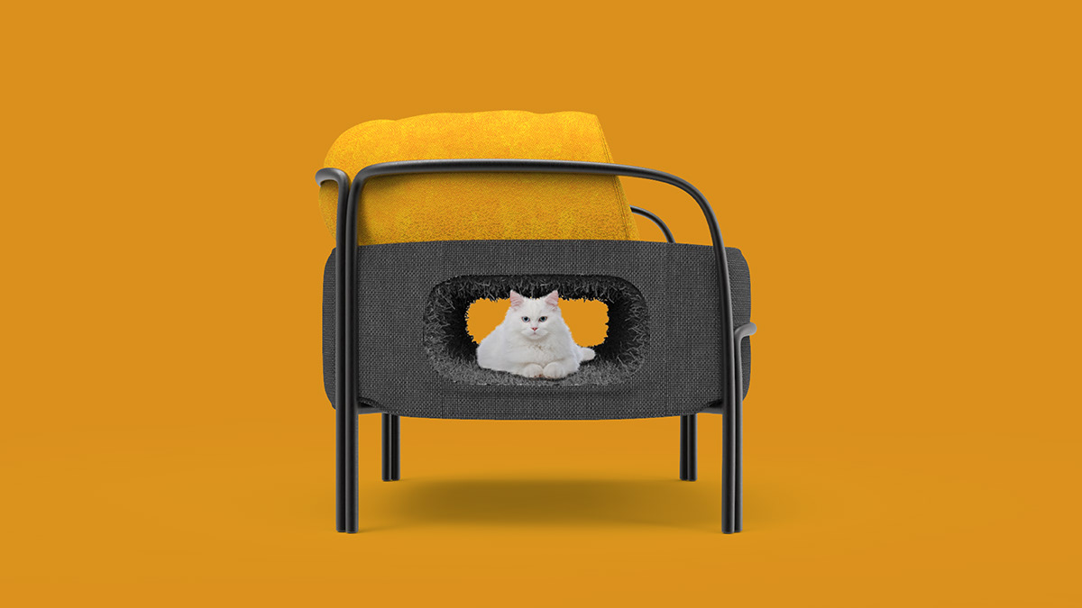 sofa，Pets，product design，cat，Design，furniture，