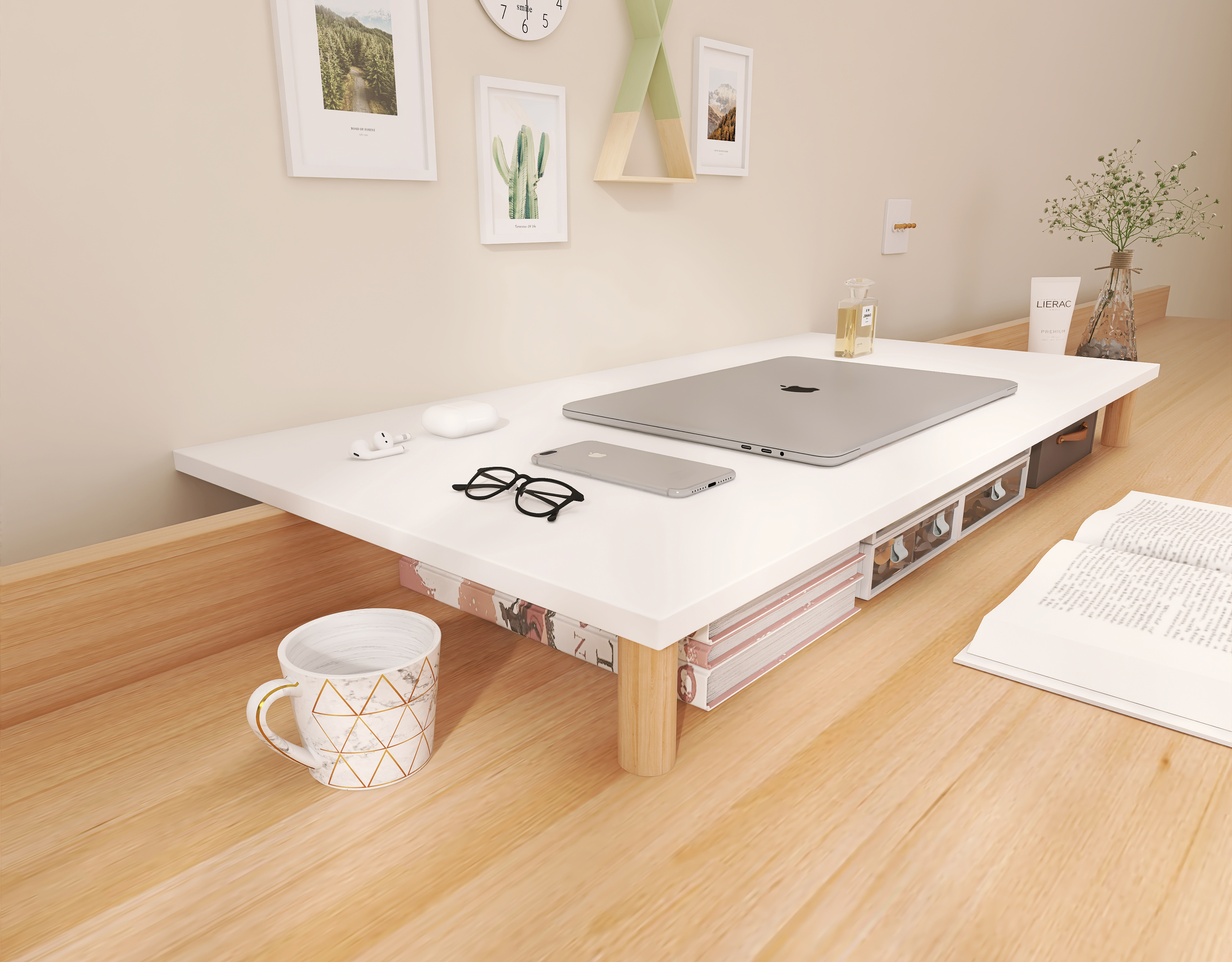 Home furniture，Desktop Storage-Table Sewing Extension Panel Desktop Storage Rack，Dormitory desktop good things storage artifact: table seam extension board，