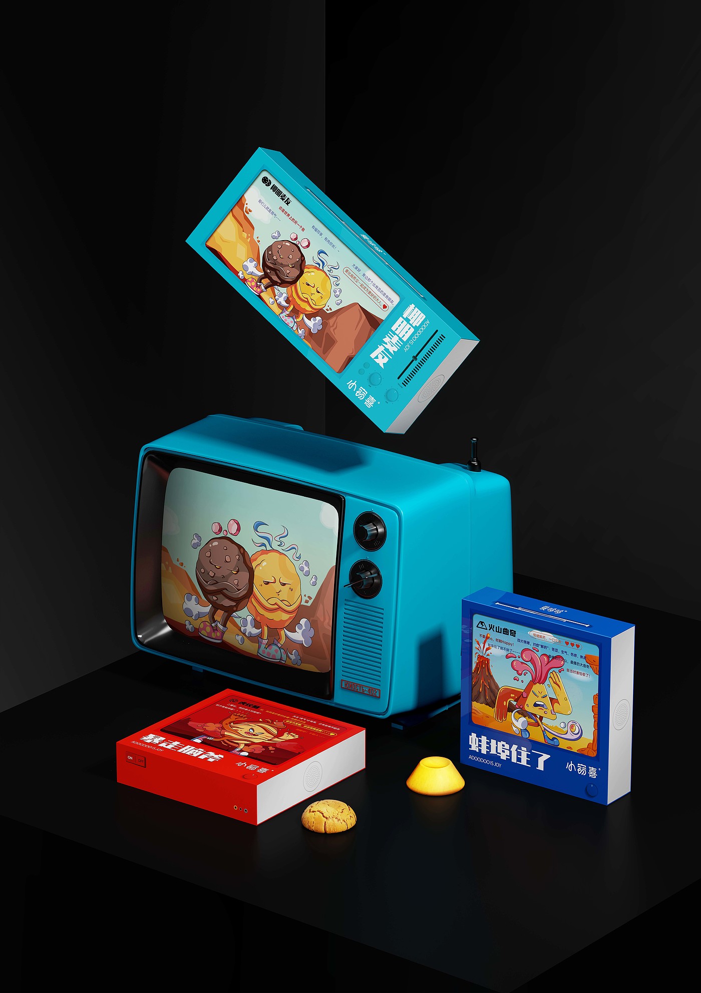 Food packaging，Food design，Snack packaging design，Brand design，Cartoon design，Barrage，pentawards，Younger design，