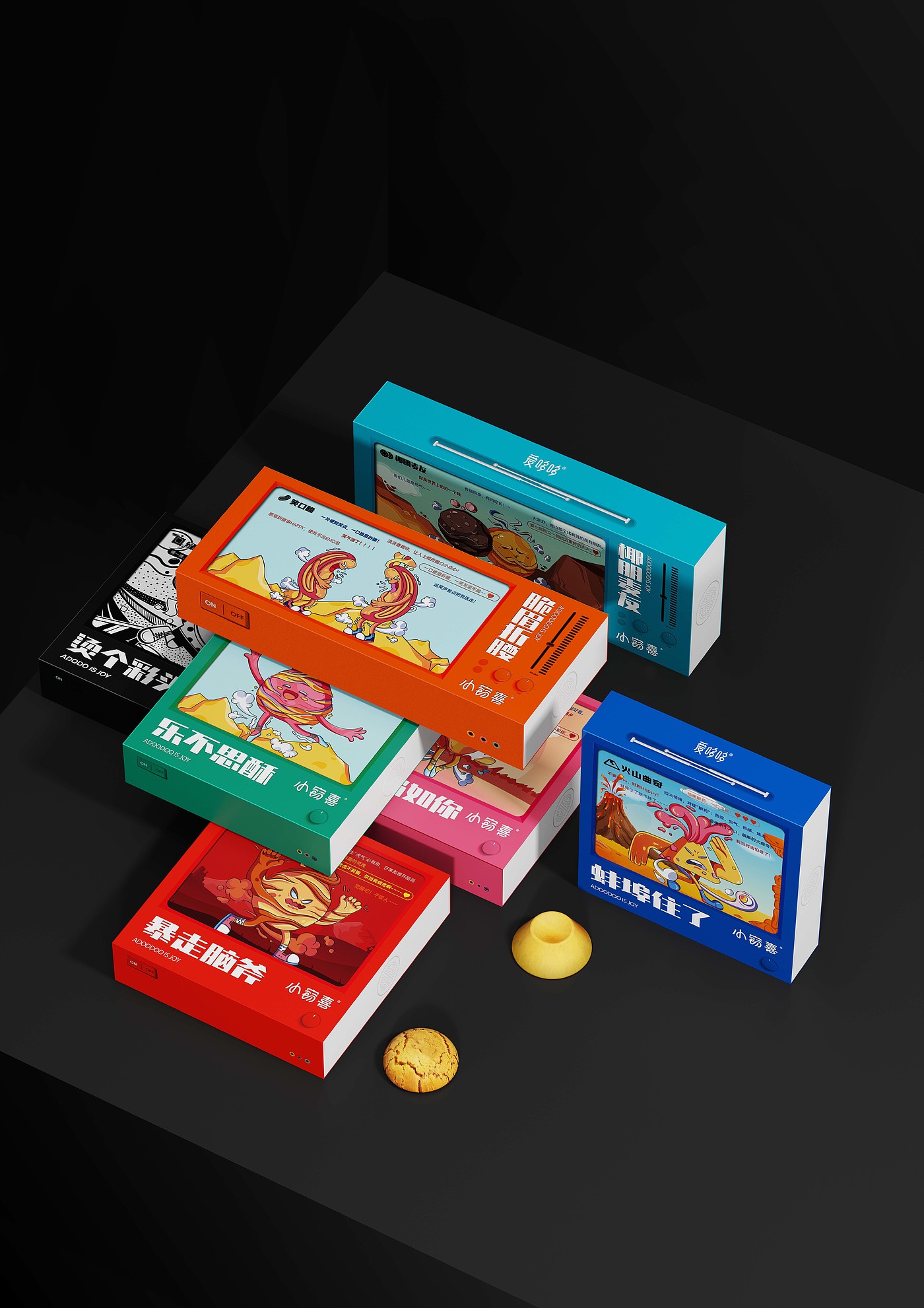 Food packaging，Food design，Snack packaging design，Brand design，Cartoon design，Barrage，pentawards，Younger design，