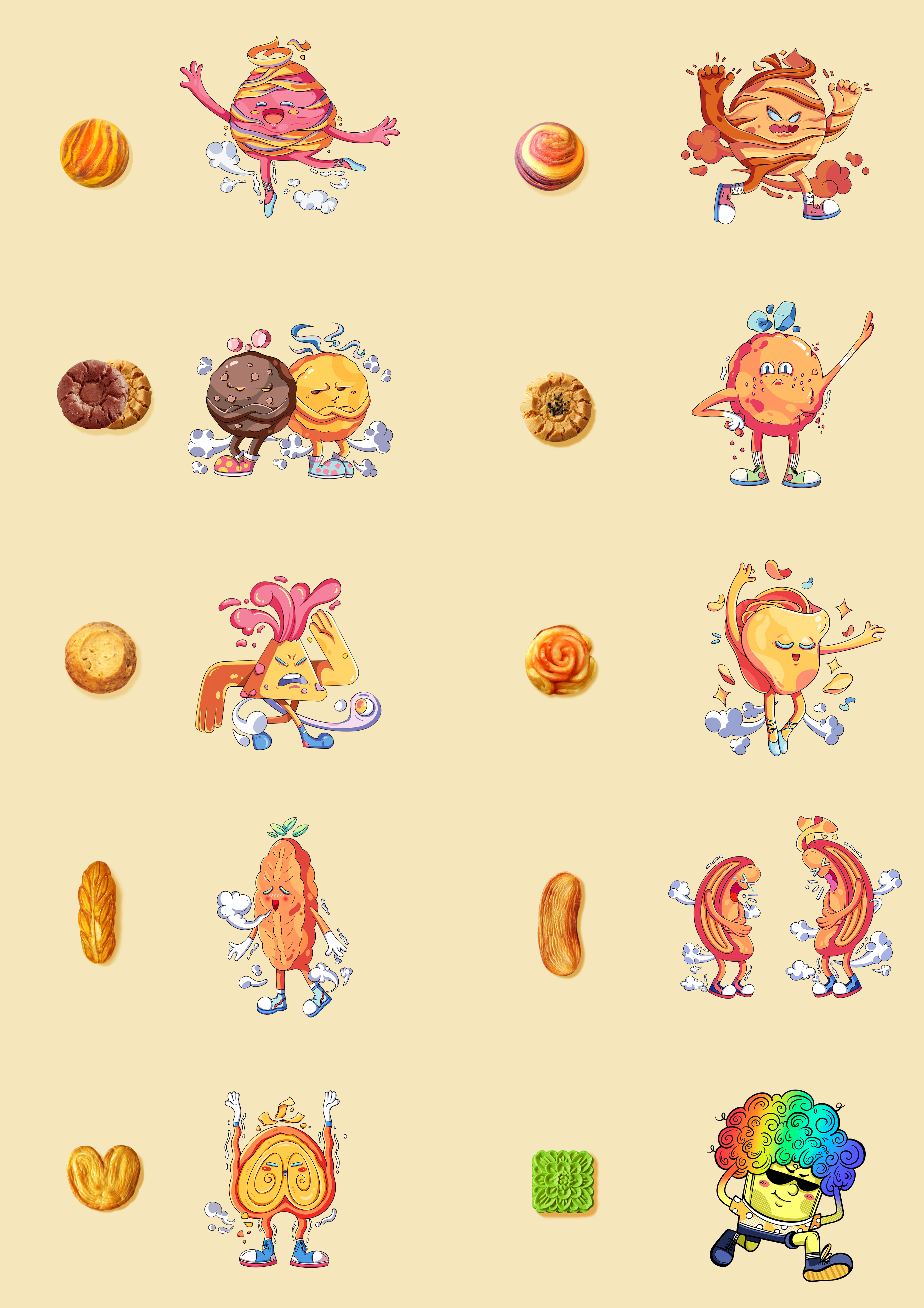 Food packaging，Food design，Snack packaging design，Brand design，Cartoon design，Barrage，pentawards，Younger design，