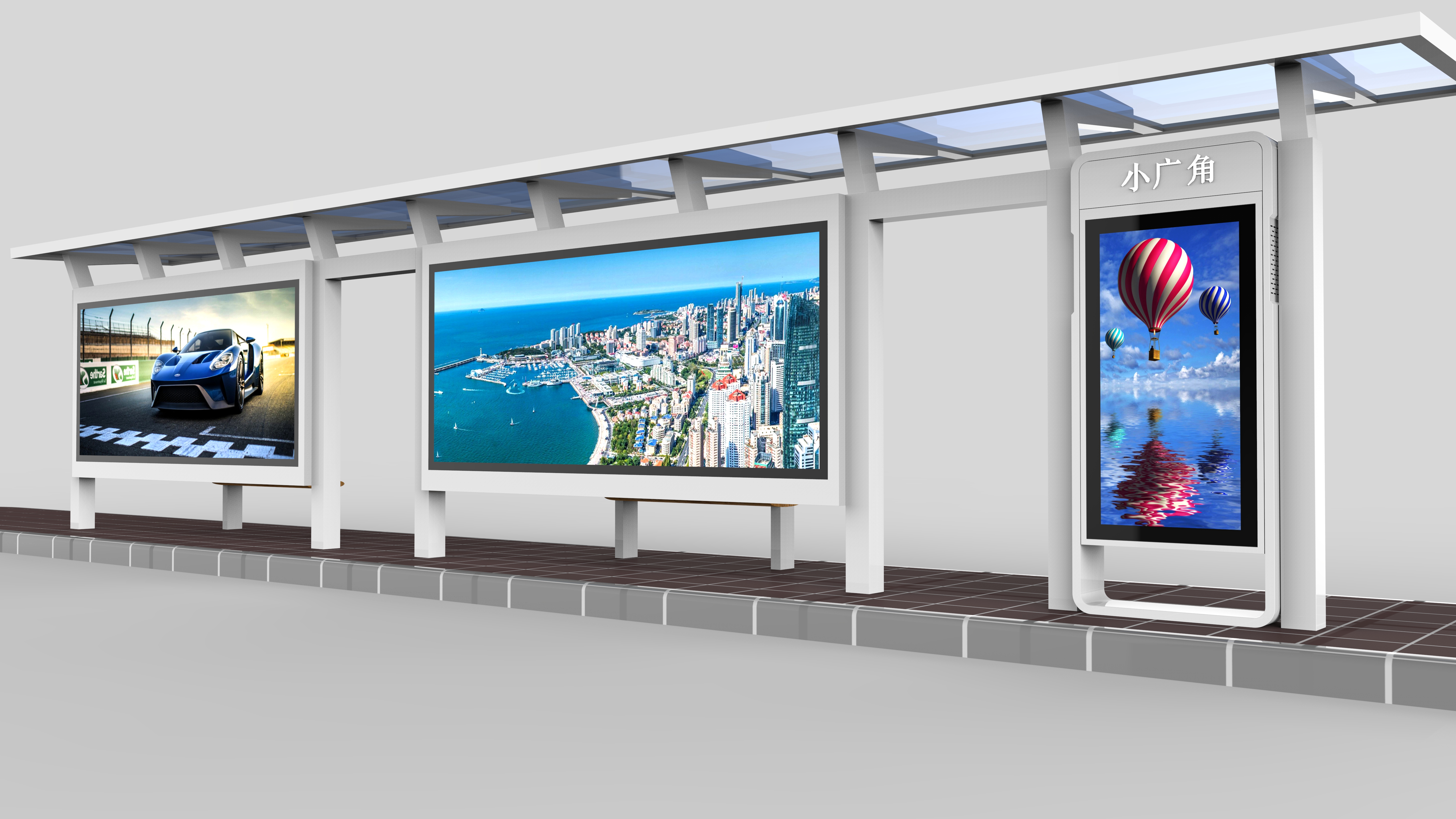 Outdoor advertising machine，Electronic bus stop sign，Shelter，